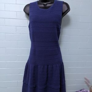 Maje knit tank dress - blue, designer 3, fits 6-10